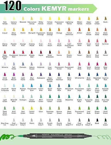 Miniatura 6 de KEMYR Rotulador dual, bolígrafo de 120 colores