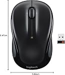 Logitech M325 Souris sans fil, 1000 DPI Suivi optique, 18-Month Batterie de vie, PC/Mac/Laptop - noir
