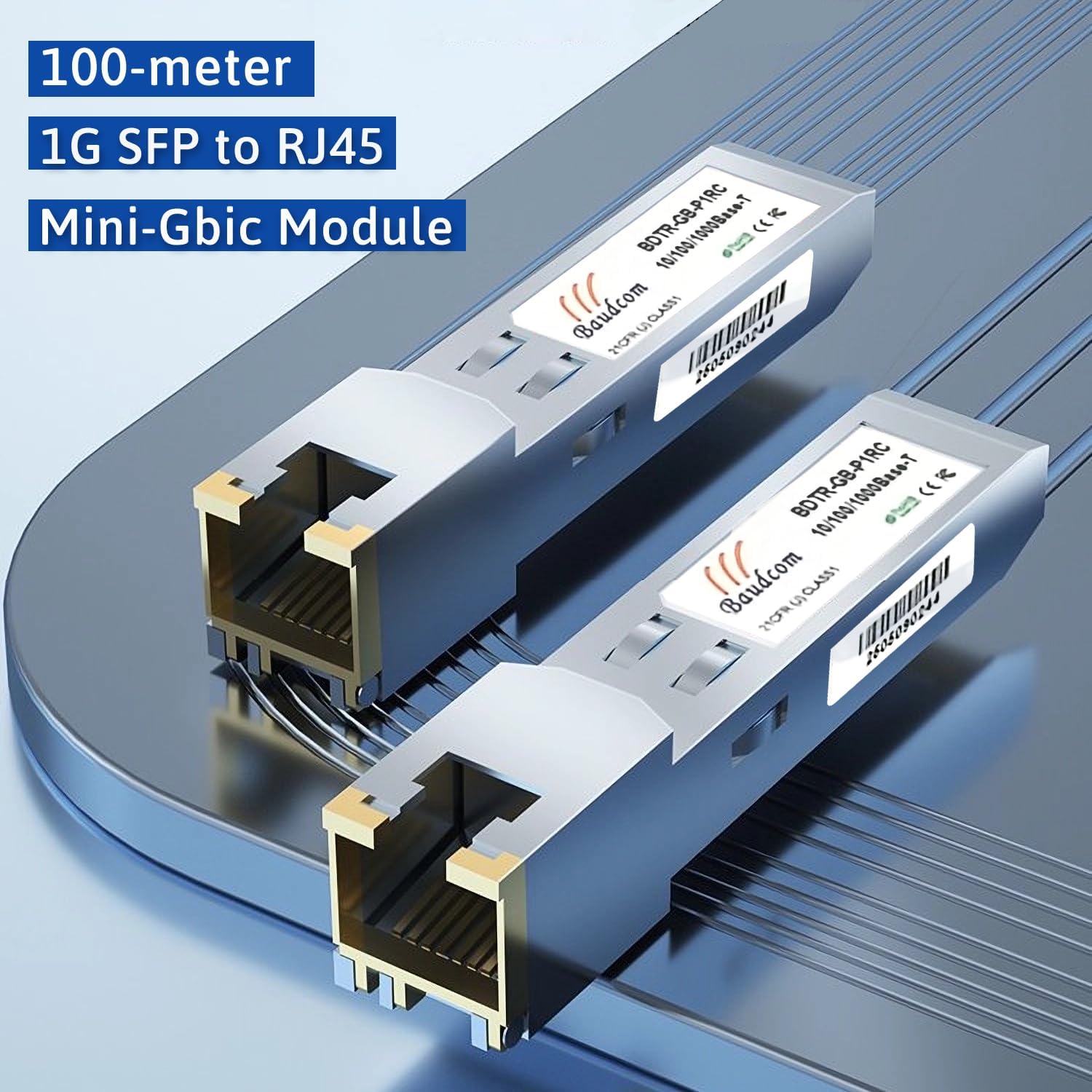 1G SFP to RJ45 Mini-Gbic Module 100-meter, 1000Base-T Copper Transceiver Compatible for Cisco GLC-T/SFP-GE-T, Meraki MA-SFP-1GB-TX, Ubiquiti UniFi UF-RJ45-1G, Netgear, Zyxel, D-Link, TP-Link and more