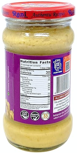 Miniatura 5 de Rani Pasta de Jengibre para Cocinar 10.5oz (300g) Frasco de Vidrio  Vegana  Sin Gluten  No OGM  Sin Colorantes  De Origen Indio