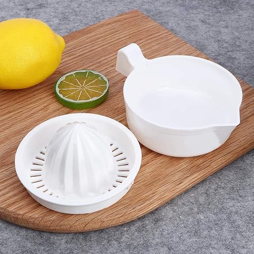 Miniatura 7 de Exprimidor de cítricos y naranja, mini exprimidor manual de plástico de doble capa de cítricos naranja limón fruta exprimidor manual con mango para