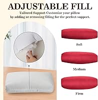 Vista 26 de Almohada para Reposacabezas de Sillón Reclinable, Almohada de Soporte Ajustable y Cómoda para Cuello y Cabeza, Reposacabezas de Terciopelo Suave