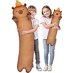 Mewaii Long Capybara Plush 5 Sizes, 120% Extra Filling Giant Plushness Kids Body Pillow, Kawaii Cute Capybara Stuffed Animals Plushies, Big Long Body Pillow Cat Plush Gift for Girls 20