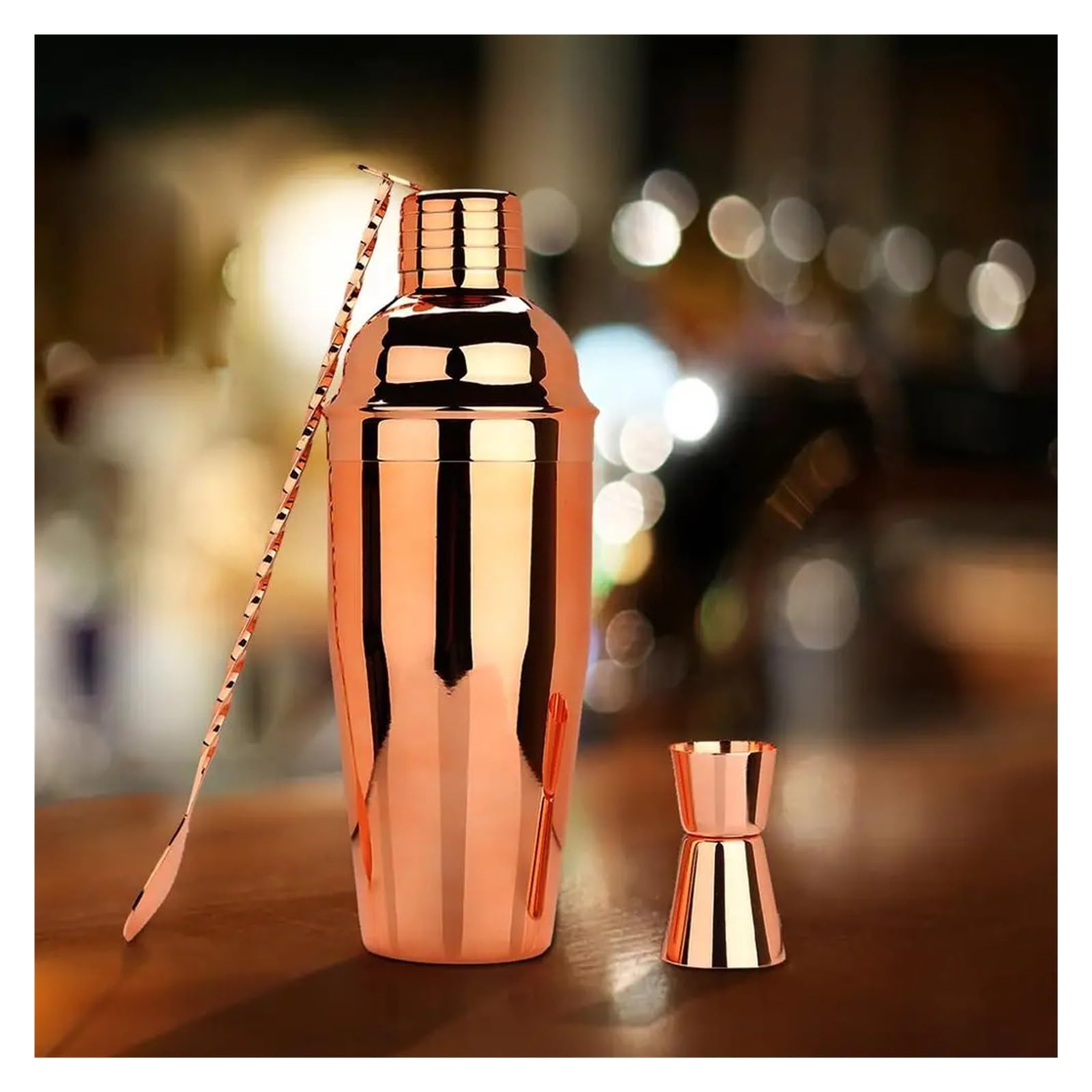 Juego de coctelera, kit barman 16 piezas for mezclador vino(Rose Gold)