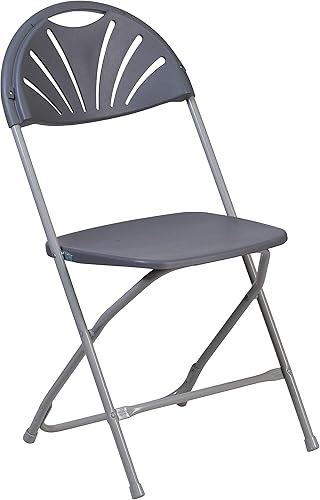 Miniatura 57 de Flash Furniture HERCULES Series - Silla plegable con respaldo de plástico de carbón de 650 libras, 8 unidades Carbón vegetal,Negro