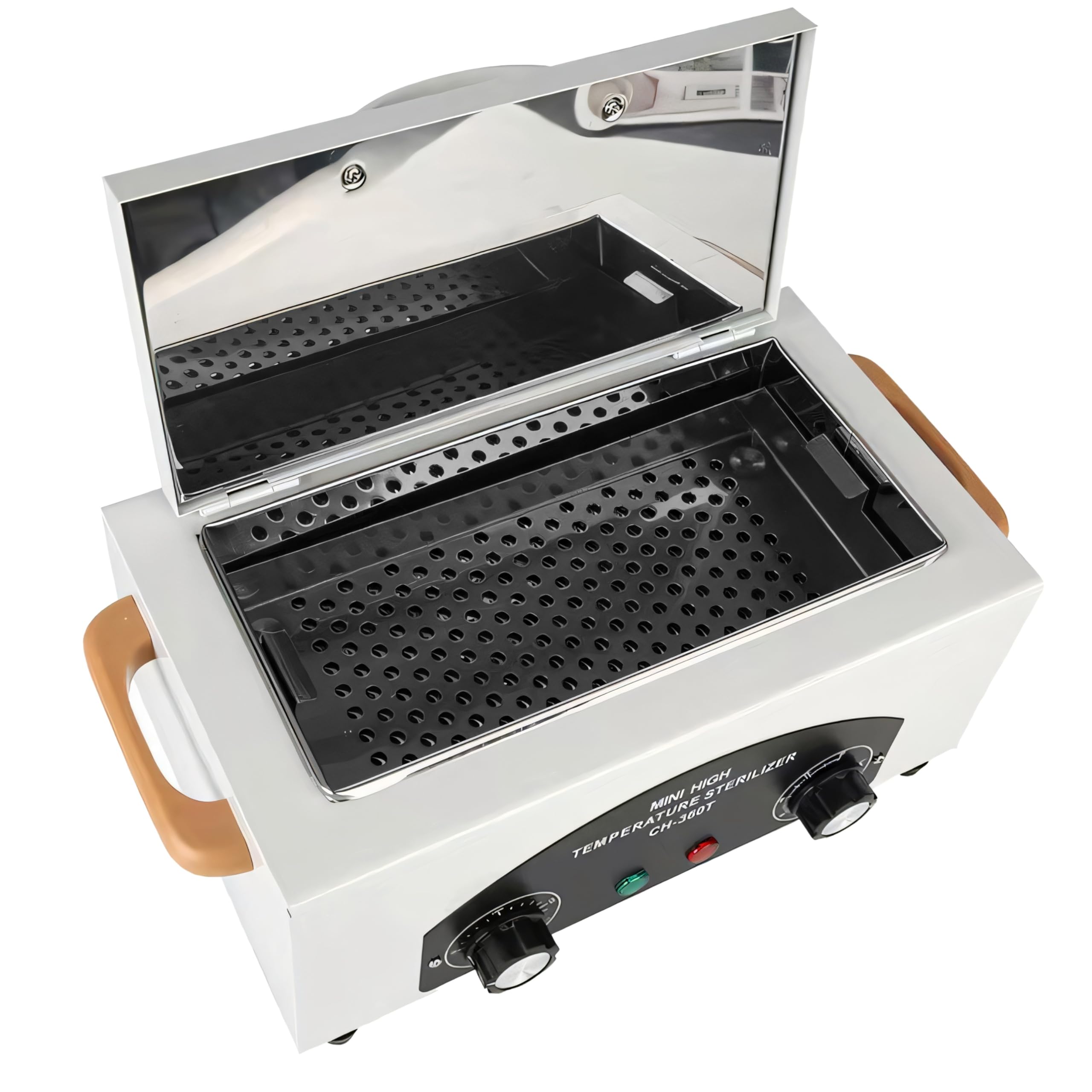 Retoo Heißluftsterilisator Desinfektion 300W 220°C mit Timer, Trockene Hitze, Hochtemperatur Sterilisator, Sterilisationsgerät für Kosmetik, Fusspflegestudios, Friseursalon, Nagel Werkzeug, Weiß