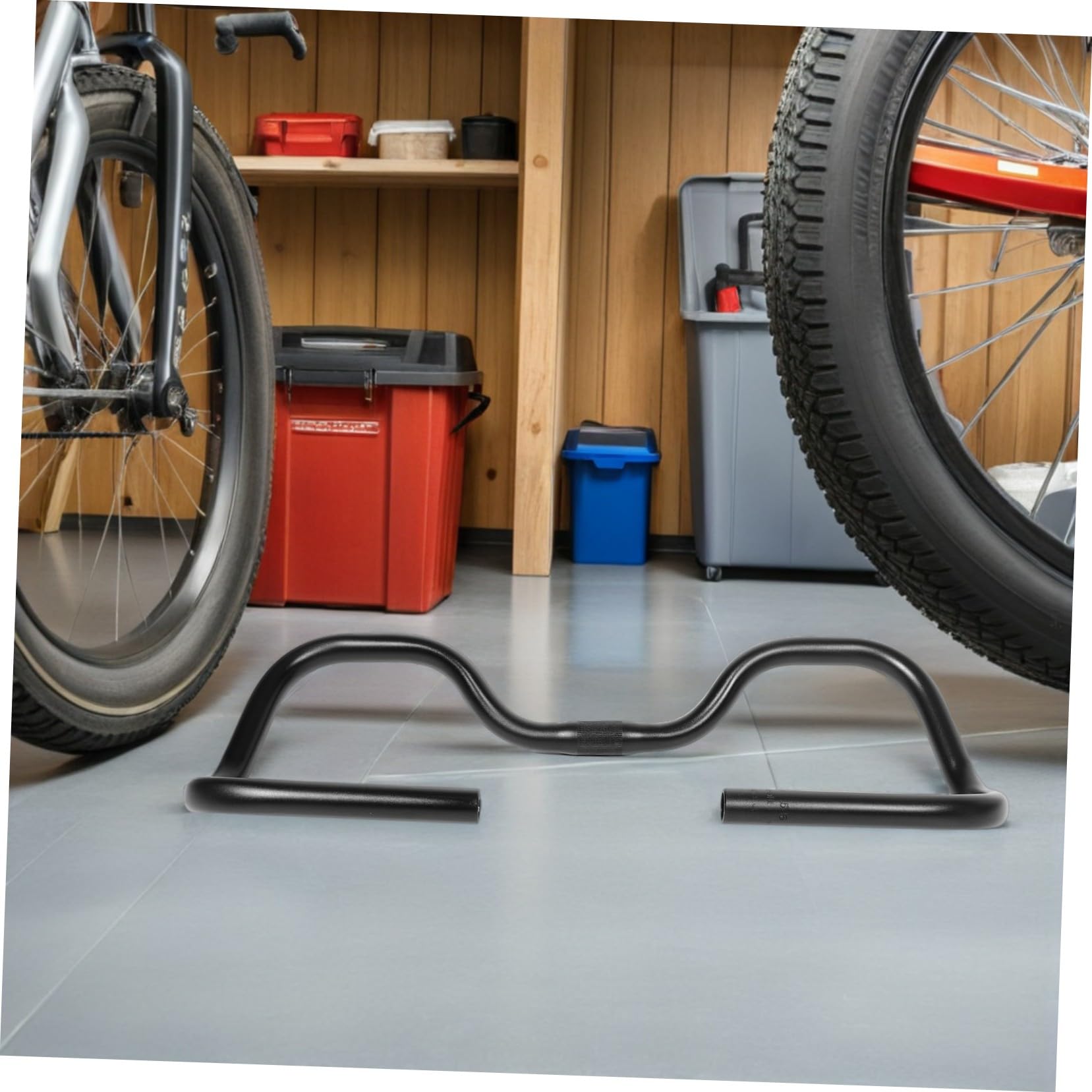 POPETPOP Manubrio Farfalla Per Mountain Bike Bici Da Strada e Trekking Design Stabile e Rialzo Regolabile in Nero