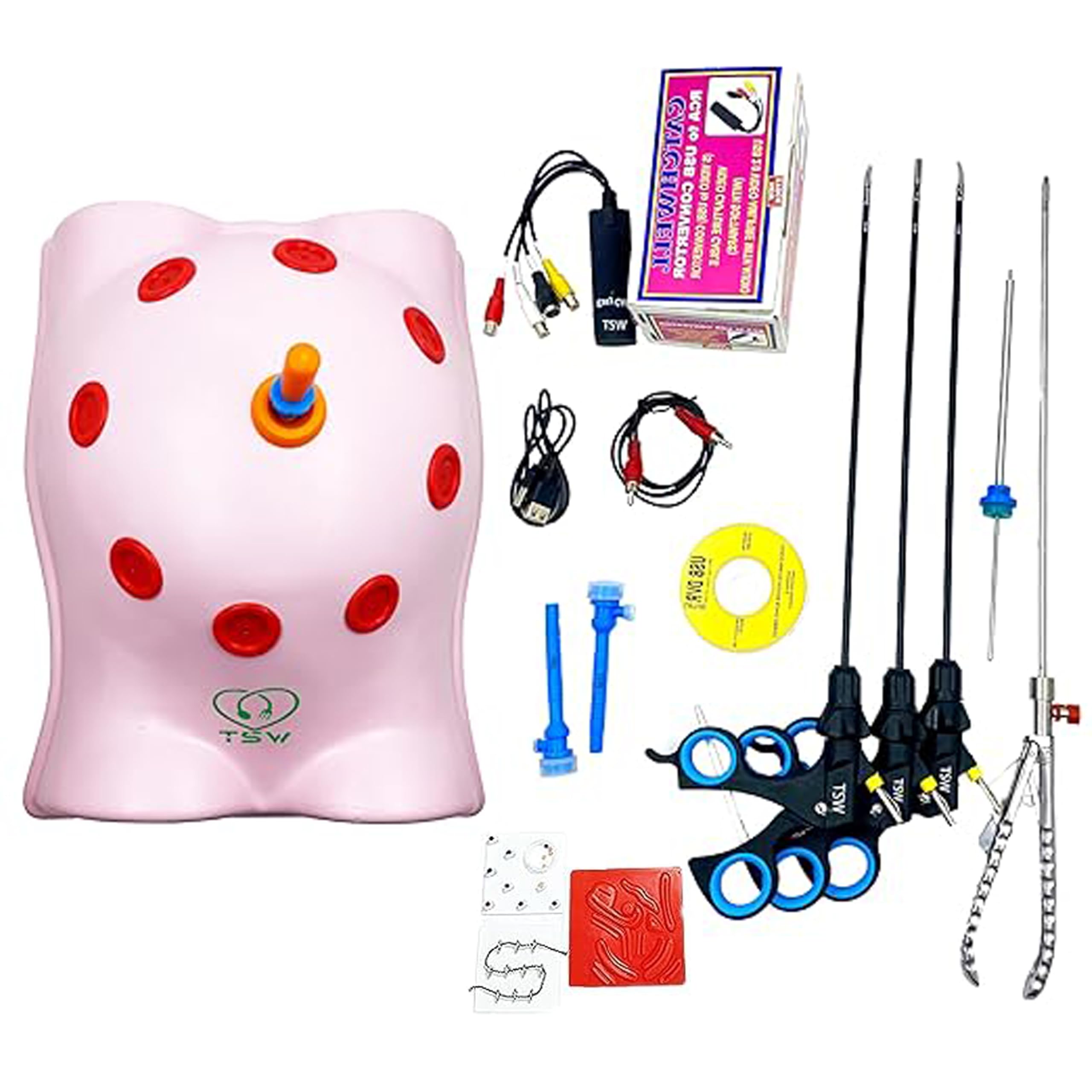 TSW Laparoscopic Endo Trainer with Complete Set | Body Shape Endotrainer | Skill Development and Surgery Training | Laparoscopy Endoscopy Surgery Surgical Instrument-image-27