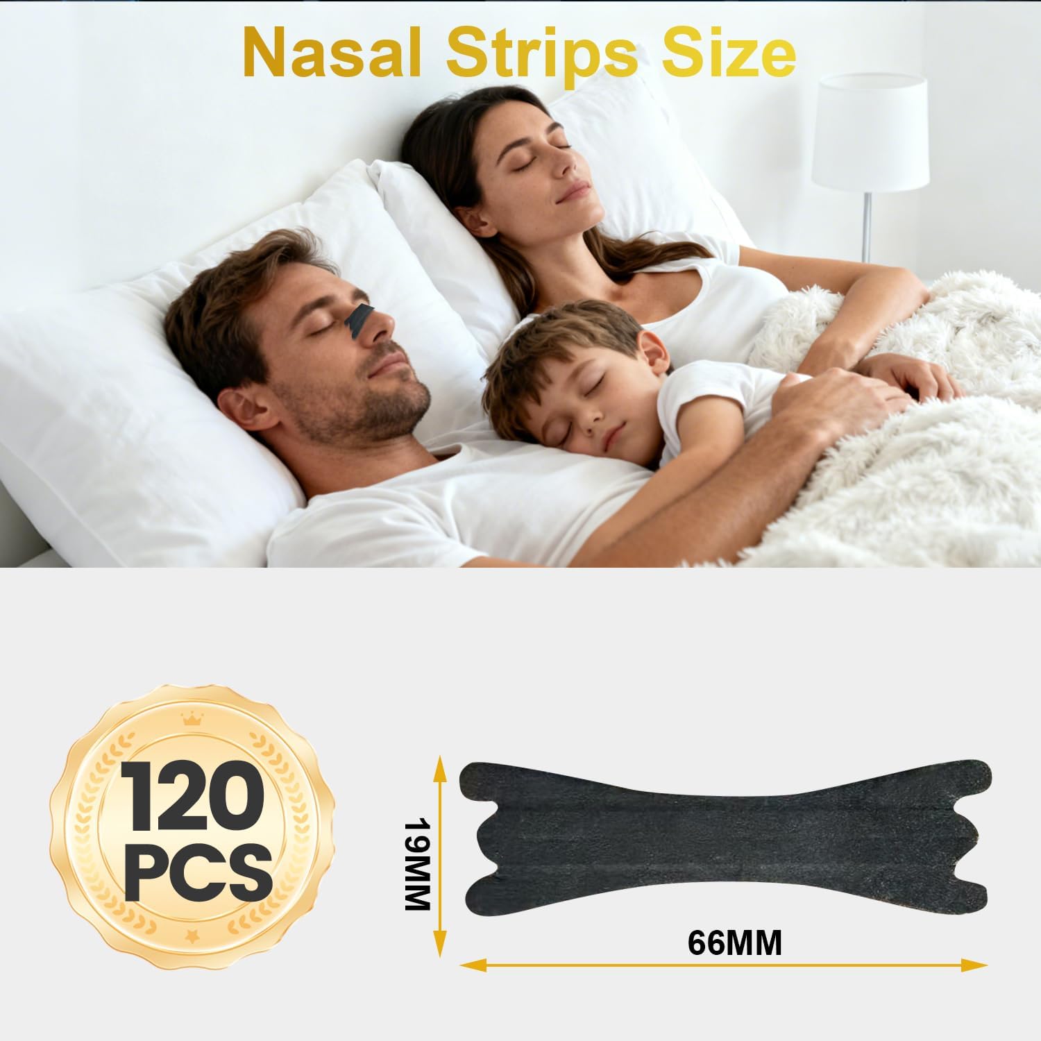 120Pcs Nasal Strips for Snoring, Extra Strength Nose Strips Breathing, Nose Tape for Sports and Sleep, Anti Snoring Strips Help Stop Snoring and Nasal Congestion Relief - Image 5
