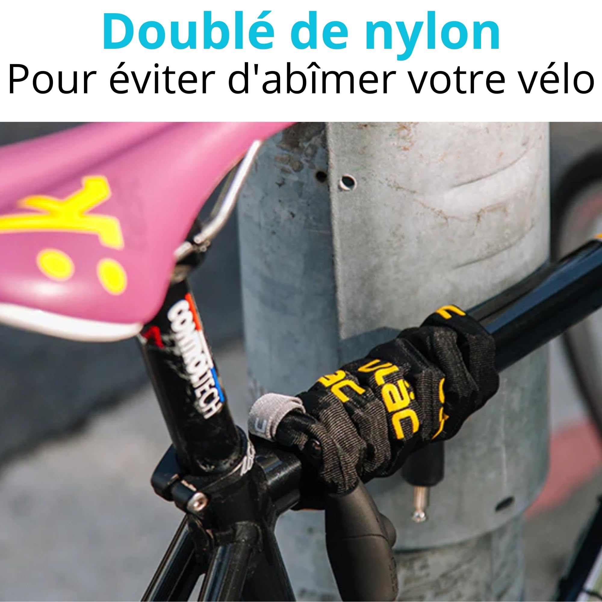 ULAC 52ND Street Neo Chain Lock Combo, Resettable 4-cijferige combinatie Anti-diefstal fietsslot (marine