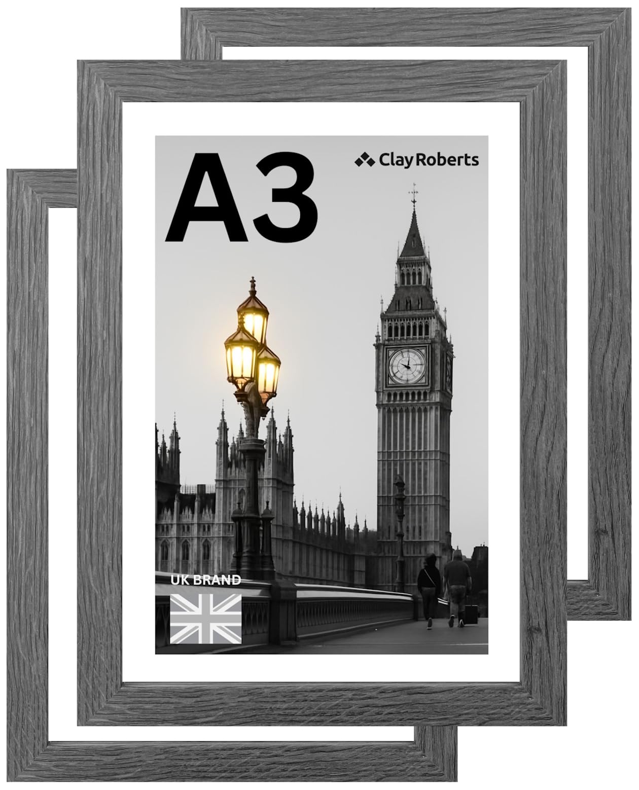 A3 Photo Frame, Picture Frame, Art Print Poster, 29.7cm x 42cm, Frames, Photo Collage Gallery Display, A4 Card Mount Frame