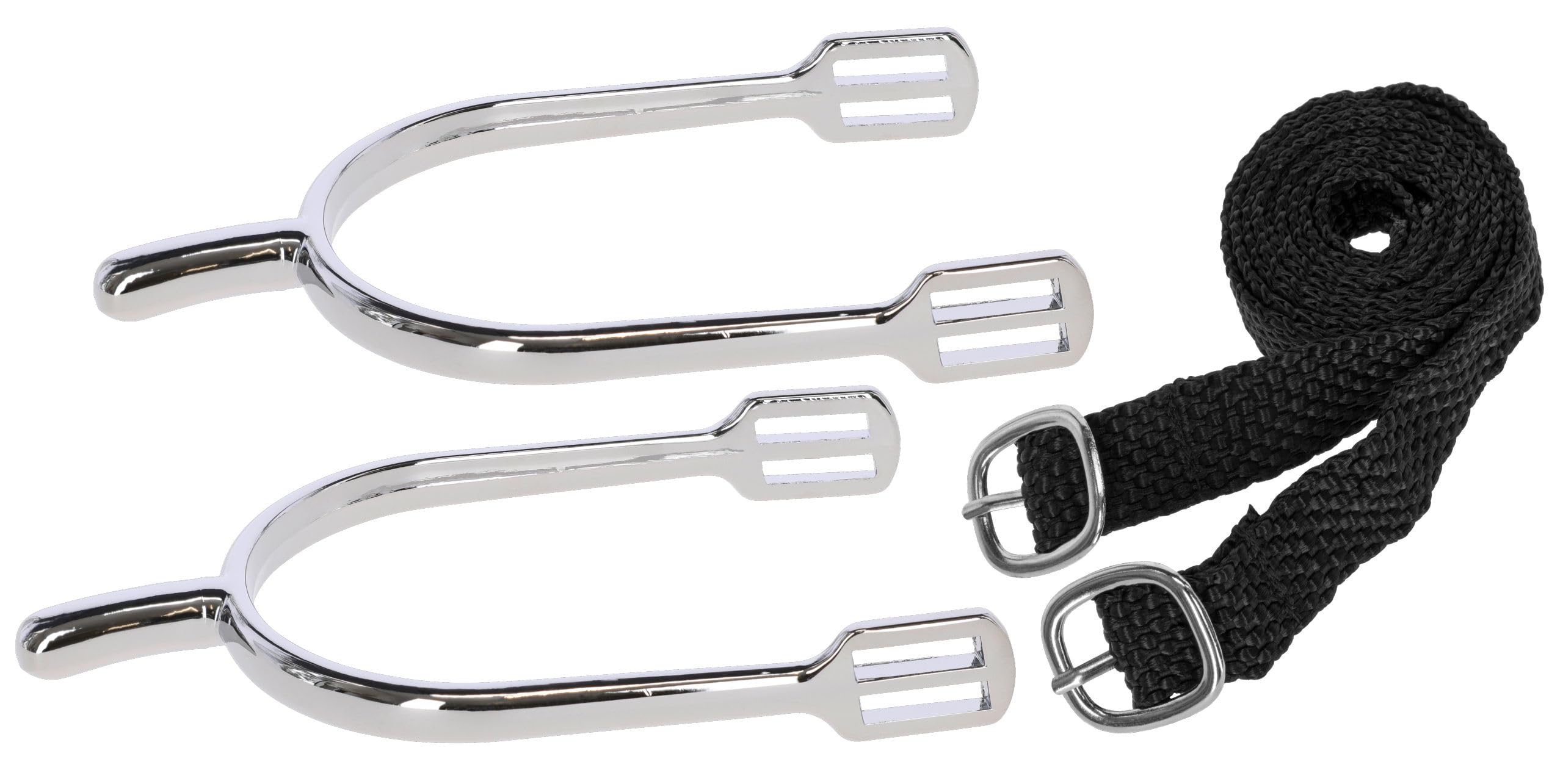 Covalliero Espuelas con Correas, espuelas para Montar, Ayuda para Montar, en Pares, para Hombres, Acero Inoxidable, para Jinete, Forma de lágrima