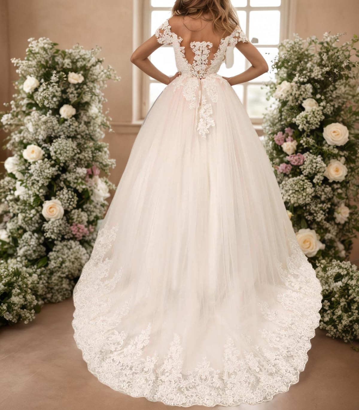 Flower Girl Dress Lace Applique Girls Formal Dresses Wedding Dress for Girls