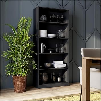 WHATSIZE ENTERPRISE Bookcase Bookshelf 5-Tier Open Storage Shelf Unit