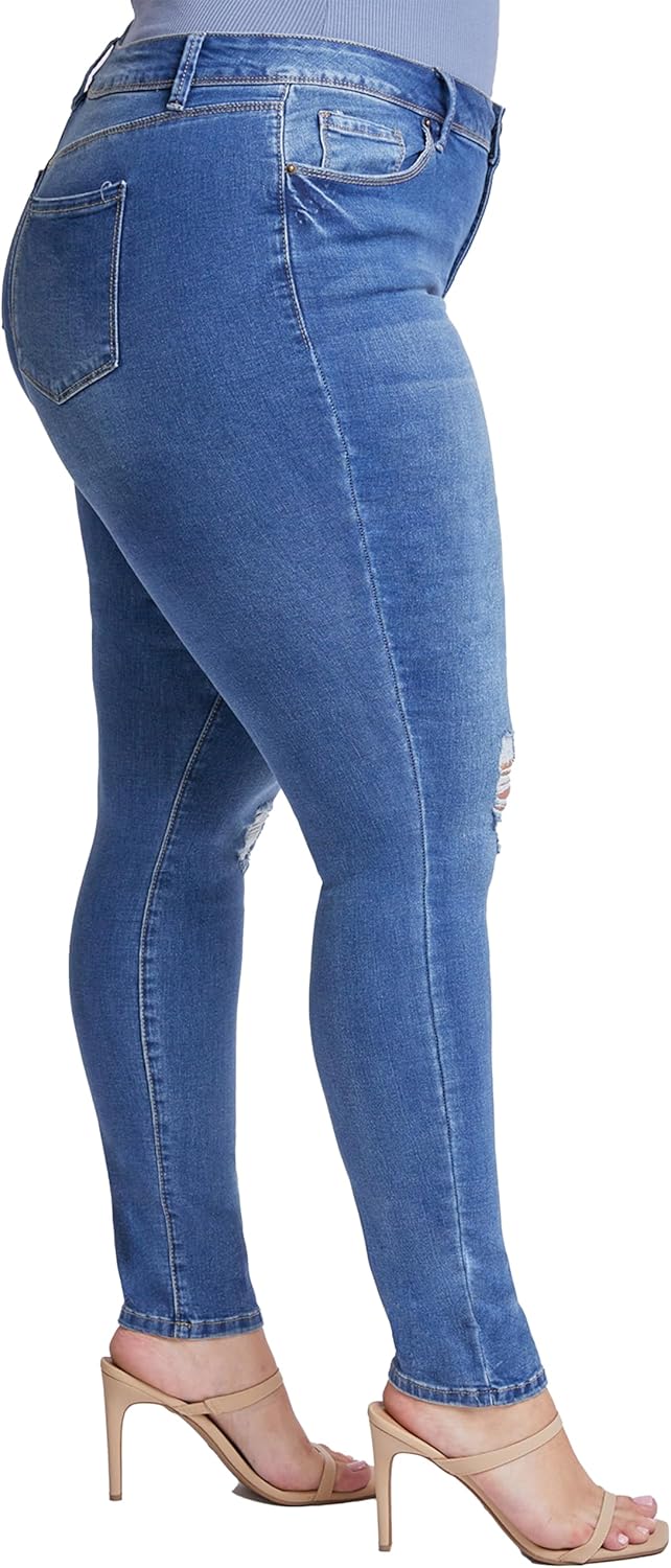 YMI Womens YMI Jeans Women's Plus Essential Skinny Jeans - Image 2