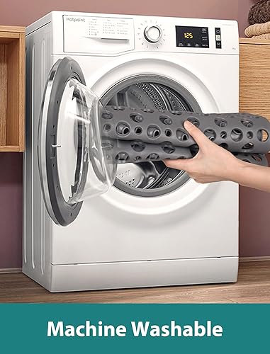 Miniatura 6 de Yonala - Tapete de ducha extra grande de 47 x 32 pulgadas, antideslizante, para ducha interior, tapete de ducha de TPE suave con ventosas y agujeros