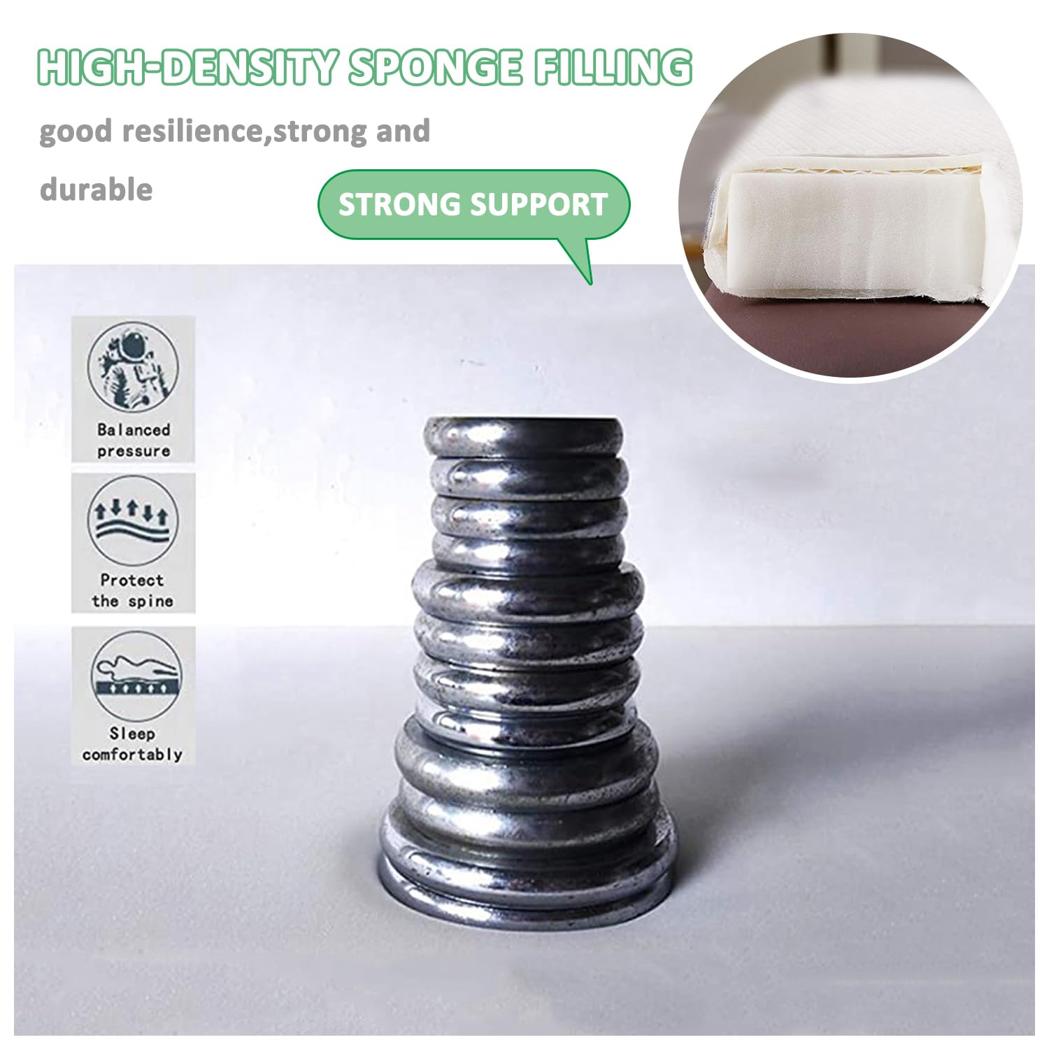 Dessus de table de massage en mousse à mémoire de forme 5 cm antidérapant pour lit spa camping voyage 60 x 180 cm Gris