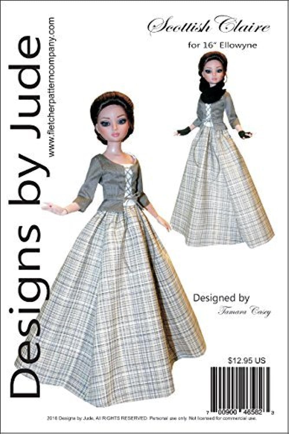 Designs by Jude Outlander Scottish Claire Doll Clothes Sewing Pattern for 16" Ellowyne Dolls Tonner