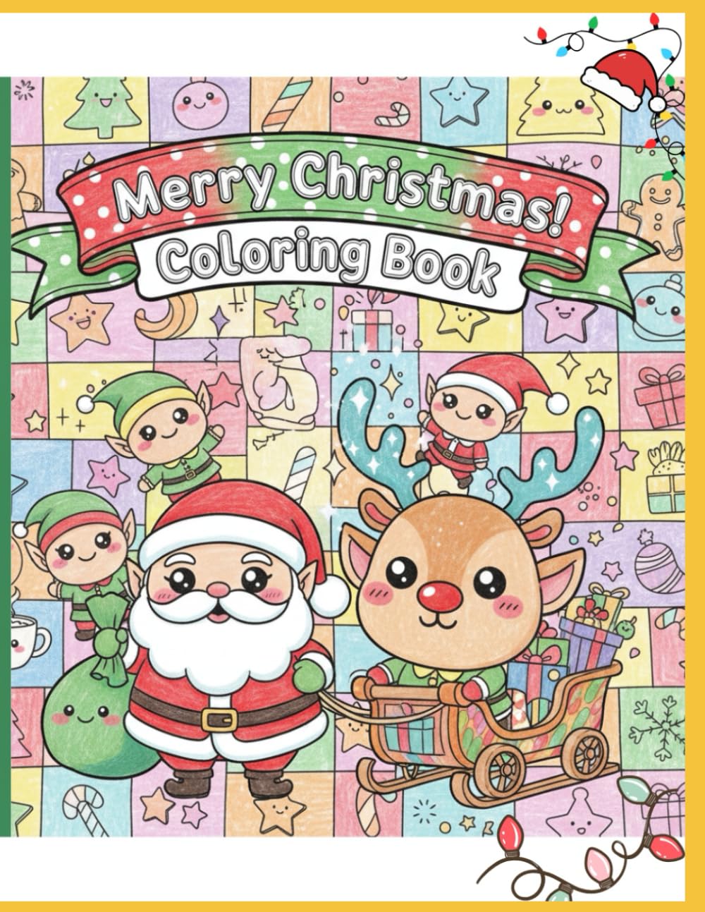 Cute Chibi Christmas Coloring Book: Kawaii Holiday Fun: Adorable Santa, Reindeer, Elves & Winter Wonderland Scenes with Thick, Clean Outlines – ... Toddlers, and Adults Who Love Easy Coloring!