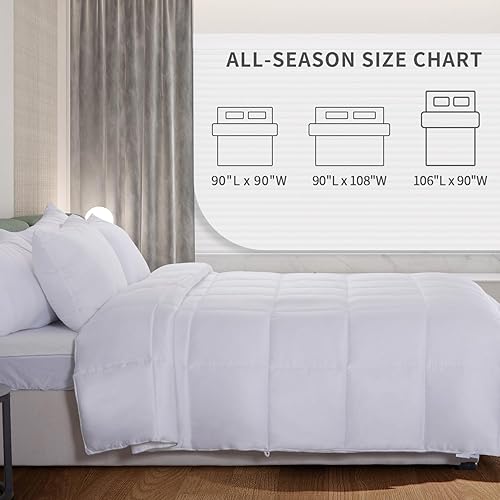 Miniatura 7 de NEXHOME PRO Edredón ligero y refrescante, tamaño King, viscosa natural orgánica de bambú, relleno de edredón de 8 pestañas en las esquinas, manta de