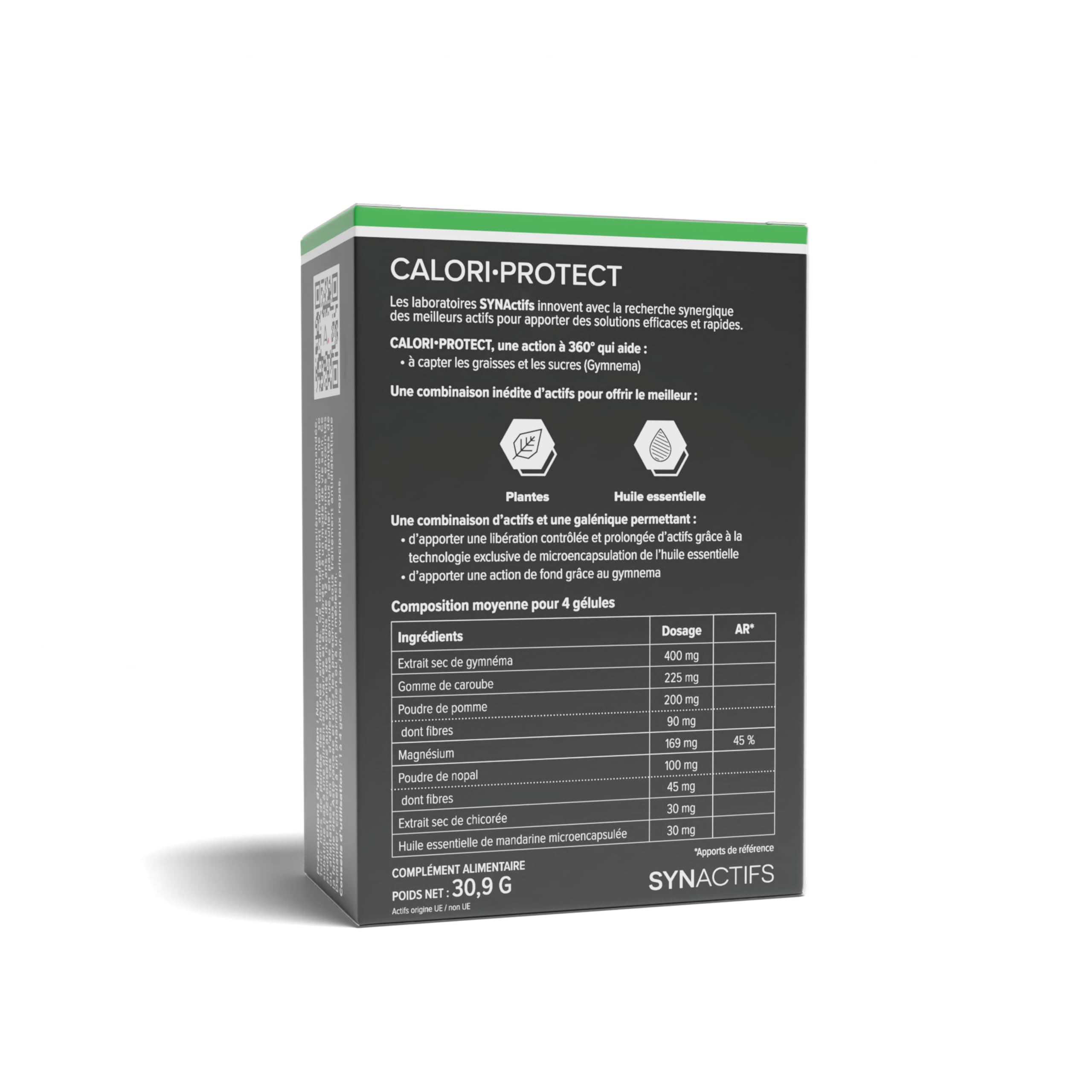 ARAGAN - Synactifs Lot de 2 CaloriProtect - Complément Alimentaire Minceur - Gymnema, Poudre de Caroube, Nopal, Huile Essentielle de Mandarine - 120 gélules - 1 à 4 mois de prise - Fabriqué en France