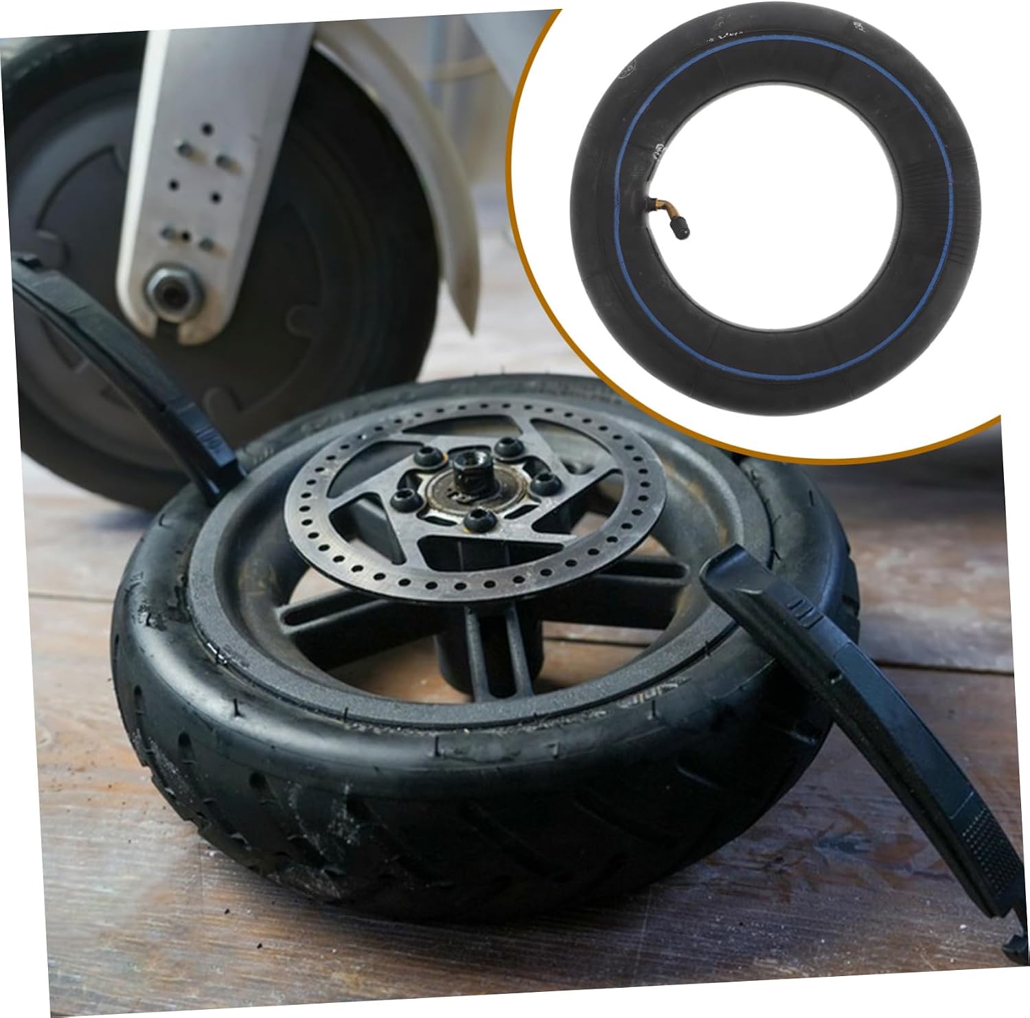 YARNOW 2pcs Electric Scooter Tires with Inner Tubes Easy Installation Enhanced Stability Durable Replacement for City Commuting and Recreational Riding Fits Models