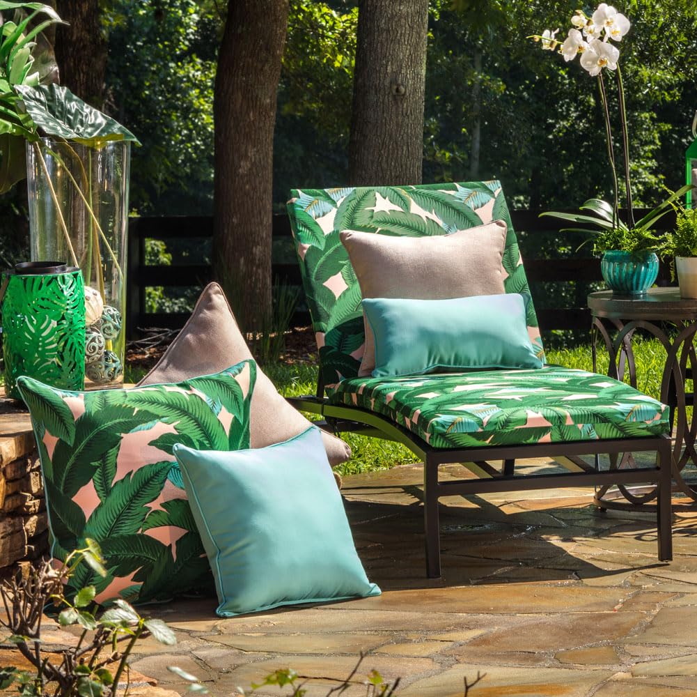 Cuscino Quadrato Outdoor/Indoor Pillow Perfect - Pretty Paisley Navy 41,5 Cm - Blu
