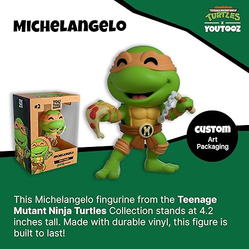 Vista 2 de Youtooz Teenage Mutant Ninja Turtles Michelangelo - Figura de vinilo de 4.2 pulgadas, Michelangelo coleccionable de TMNT TMNT Collection