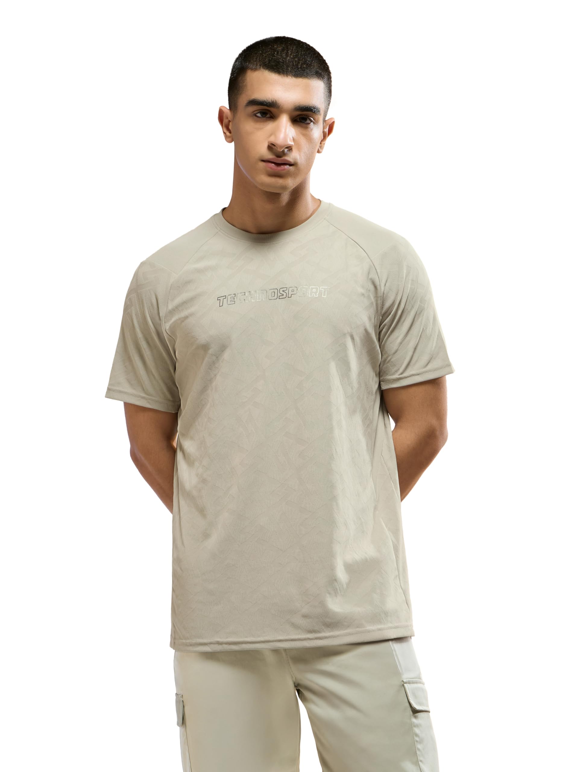 technosport Men's Slim Fit Round Neck Self-Design Half Sleeve T-Shirt with Technocool, UPF50+, Quick Dry for Gym,Sports & Regular Use-picture-20