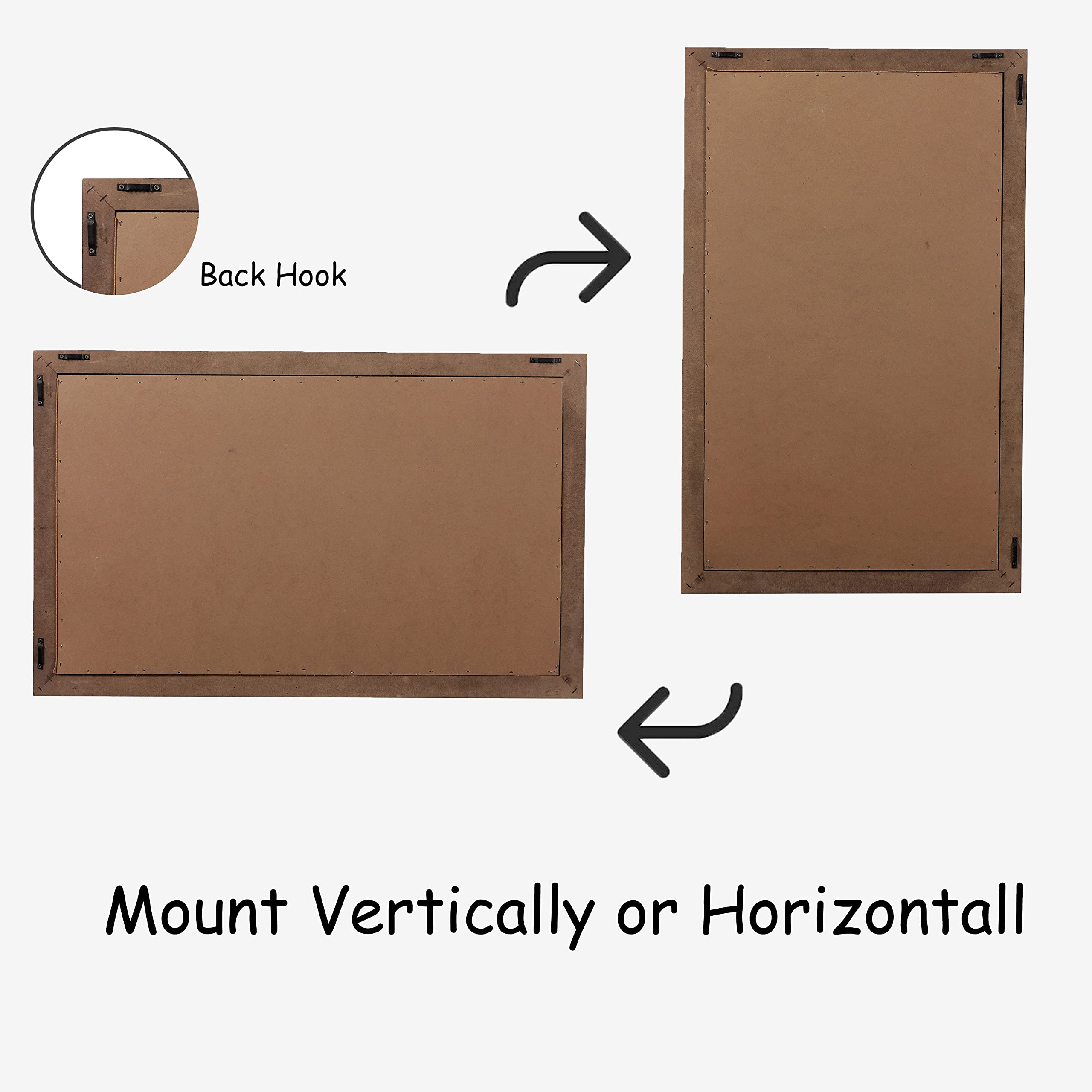 Kork-Pinnwand Mit Leinenbezug & Holzrahmen – 45,7 X 61 Cm, Inkl. 10 Nadeln, Für Notizen, Fotos & Dekoration