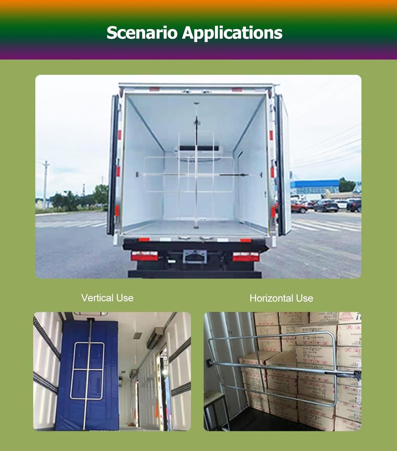 Adjustable Cargo Ratcheting Cargo Bar for Full-Size Trucks SUVs Vans Cars, Cargo Stabilizer Bar 2 Sets Cargo Stabilizer Bars for Safe Transport of Heavy Items, Load Capacity 881.8 lbs(Silver-No spring