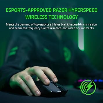 Razer Viper Ultimate Hyperspeed Lightest Wireless Gaming Mouse & RGB Charging Dock: Fastest Switch - 20K DPI Optical Sensor - Chroma Lighting - 8 Programmable Buttons - 70 Hr Battery