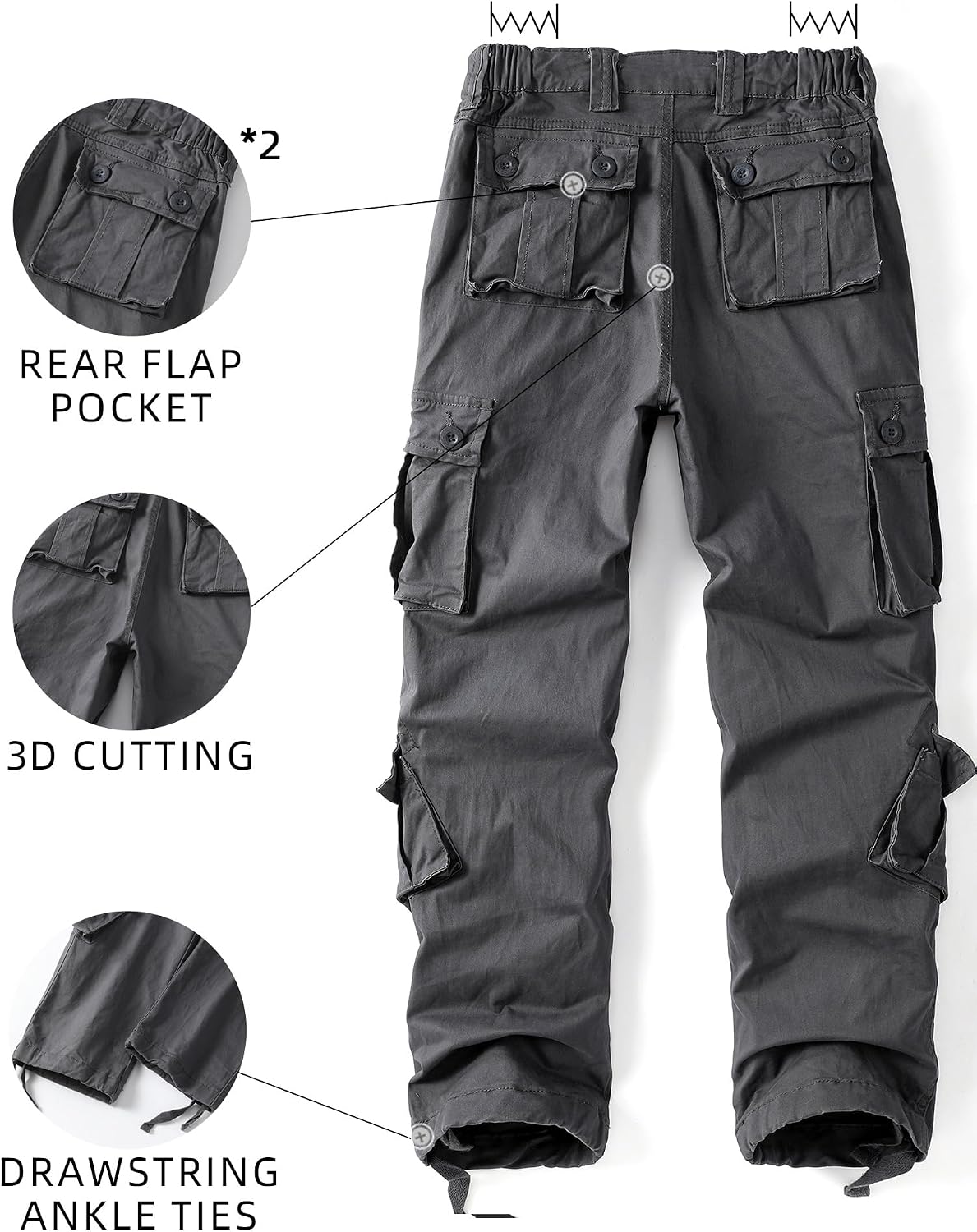Women's Camo Cargo Pants Tactical Combat Casual Work Hiking Pants with 9 Pockets