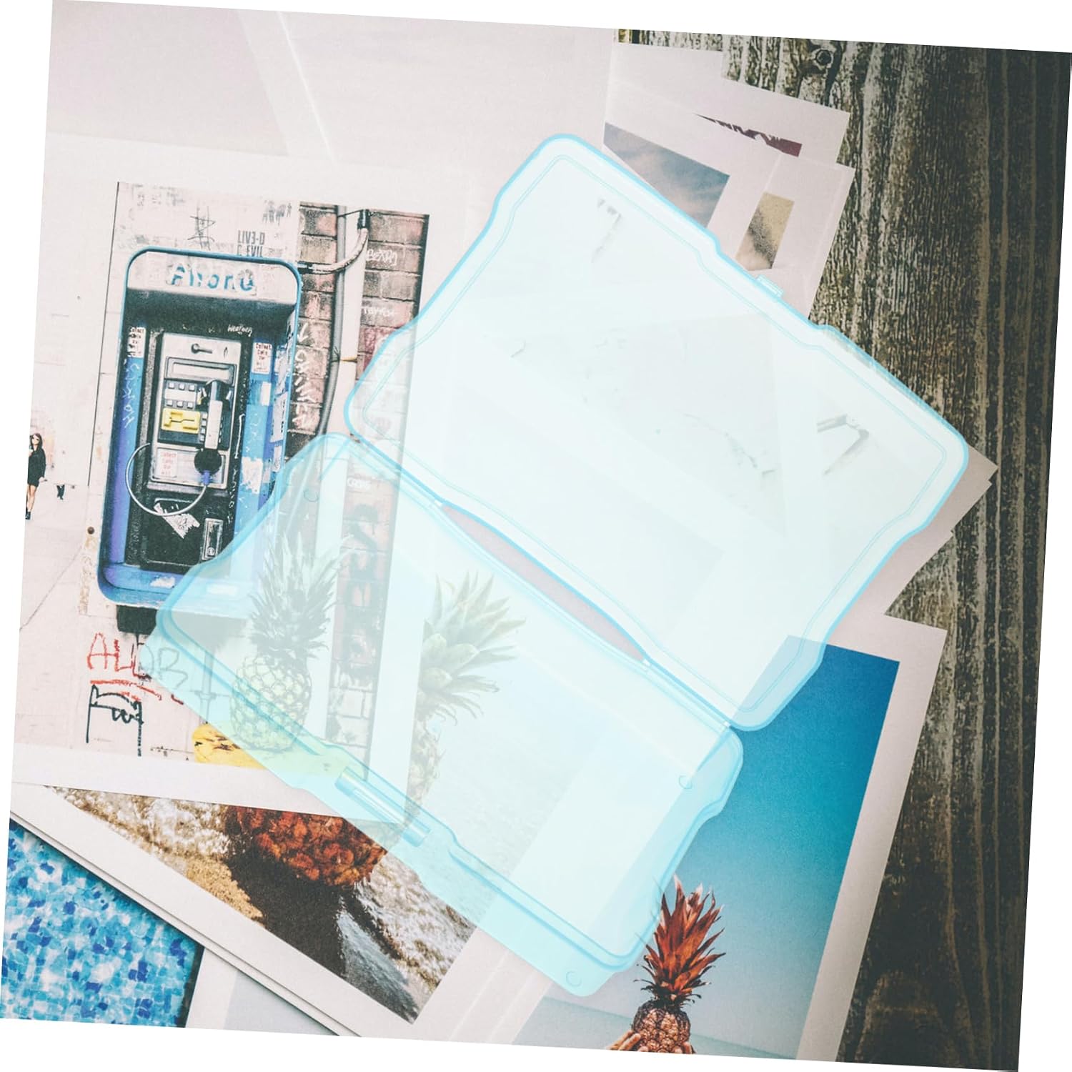Uonlytech Photo Storage Box 4x6 Inch Plastic Organizer for Beads Jewelry