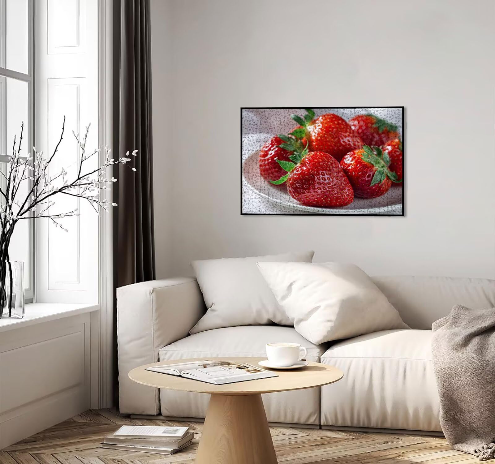 Puzzle 3000 sztuk, Truskawkowe Owoce 3D Puzzle dla dorosłych Wyzwanie, Artystyczne Puzzle Edukacja, Zabawne I Stymulujące Dekoracyjne Puzzle dla Rodziny, jako prezent i dekoracja ścian R6KH-75