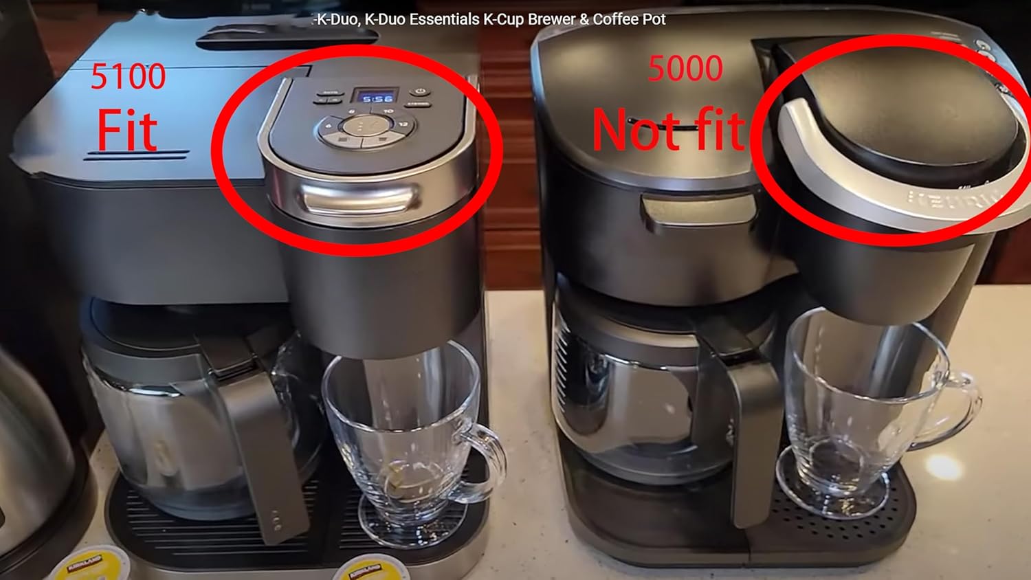 Replacement 12-Cup Coffee Pot Carafe for Keurig K-Duo 5100 Coffee Maker coffee pot replacement, [ NOT COMPATIBLE With Keurig K-Duo "Essentials" 5000/ G2 5500/5600]