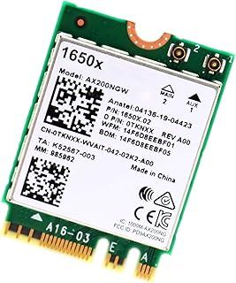 Deal4GO AX200NGW 1650X 802.11ax 2.4Gbps Wi-Fi 6 M.2 NGFF Wireless WiFi Adapter w/ Bluetooth 5.1 for Dell Alienware 13 R2 R3 15 R2/R3/R4 17 R3/R4/R5 AX200 0TKNXX TKNXX