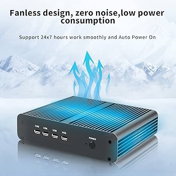 ファンレス　ミニPC　 I7-1165G7 ６LAN Fanless PC i7, Mini Desktop Computer with Core i7-1165G7