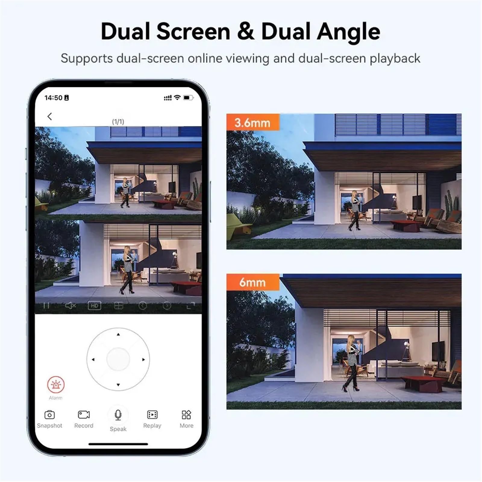 Kamera IP 4G z podwójnym obiektywem, 4 MP, 4K, wodoodporna, do monitoringu zewnętrznego, inteligentny dom, noktowizor, ochrona CCTV na magazyn handlowy(WIFI Cam 64G Card)