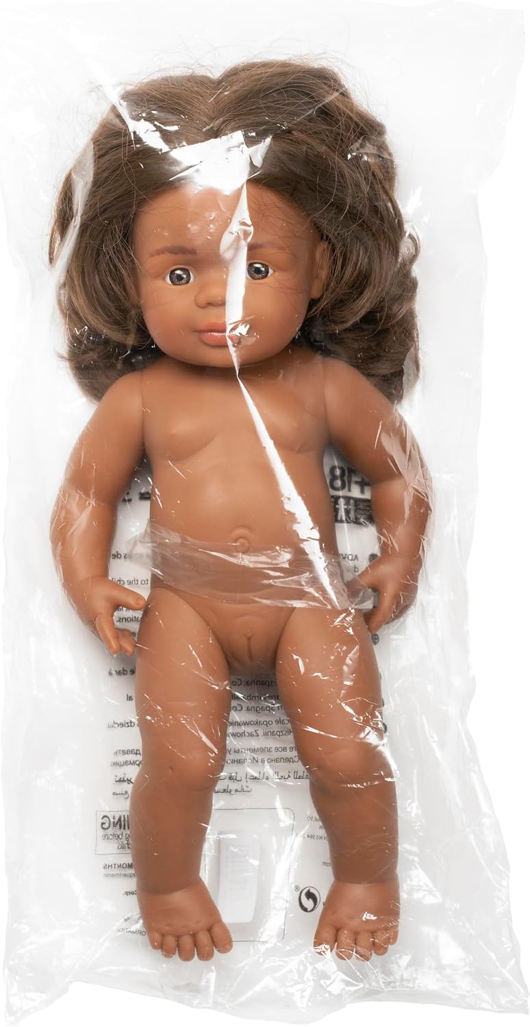 Miniland Doll 15'' Australian Aboriginal Girl (Polybag) - Made in Spain, Anatomically Correct, Quality, Inclusion