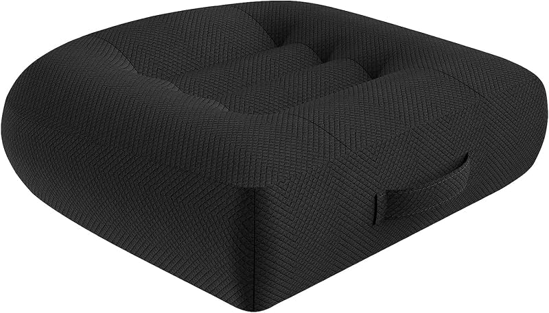 WSGJHB Car Booster Seat Cushion Posture Cushion for Long Sitting | Portable Breathable Mesh, Effectively Increase The Field of View Ideal for Office, Home, Car Angle Lift Seat Cushions,Black
