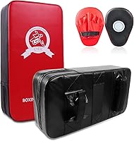 Vista 8 de SEISSO Kids Boxing Gloves Boxing Kick Pads Punching Mitts Set for Taekwondo Karate Training Target Focus Muay Thai Pads Punch Kicking Strike MMA