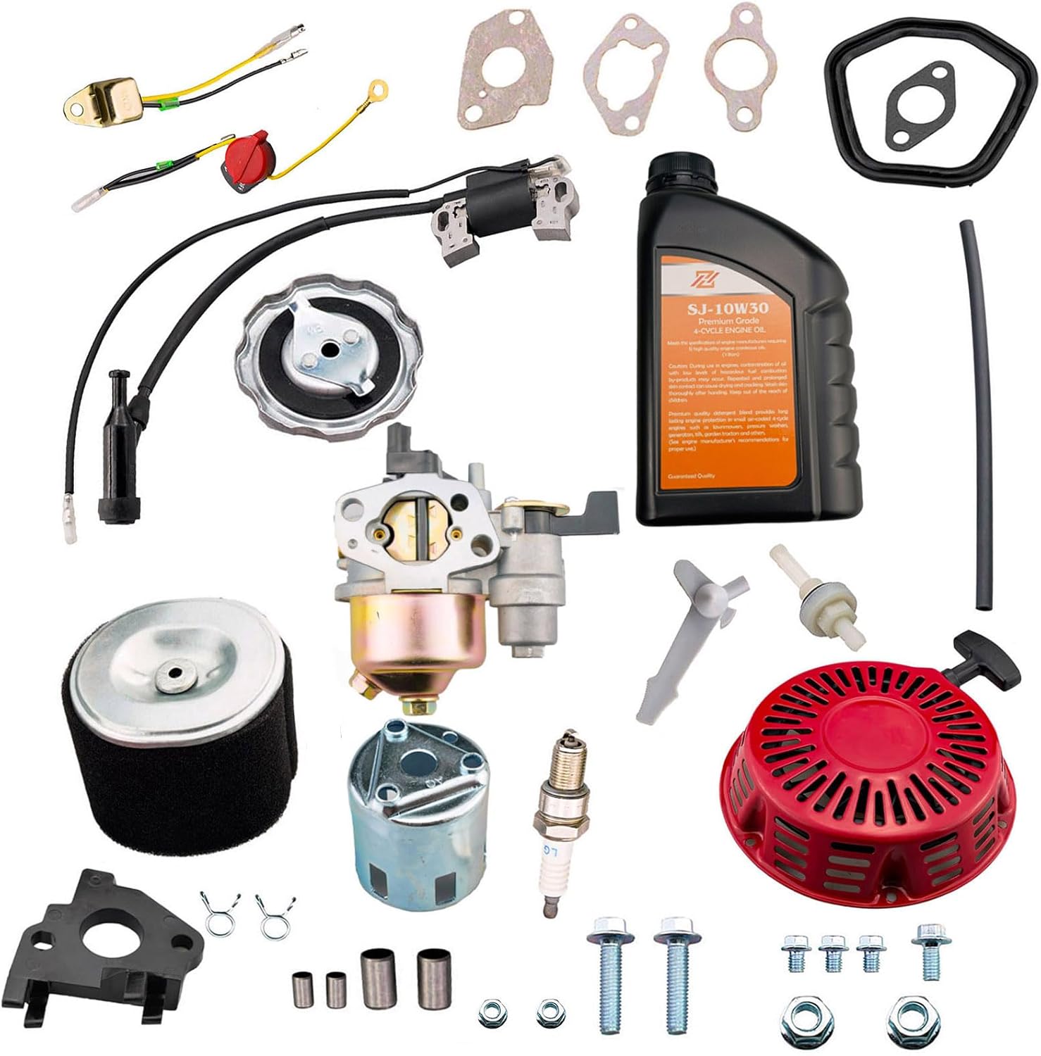 HZ Adjustable Carburetor Recoil Starter AssemblyTune Up Kit Compatible with Honda GX240 GX270 8Hp 9Hp Engine