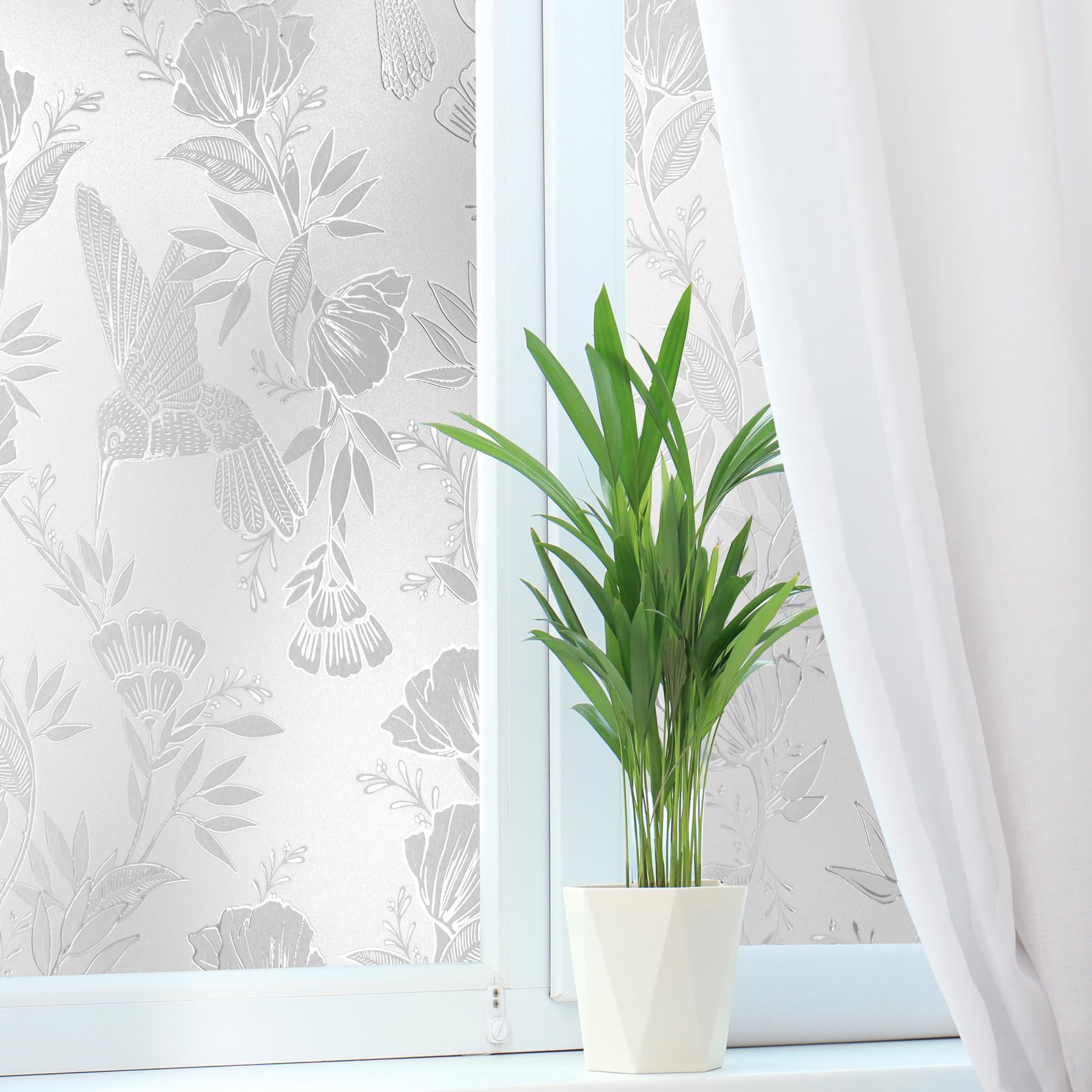 Artscape Anna 24 x 36 Inch Window Film, Made in USA – Provides Decorative Privacy, Non-Adhesive, Textured Glass Pattern, UV Protection, Easy to Apply