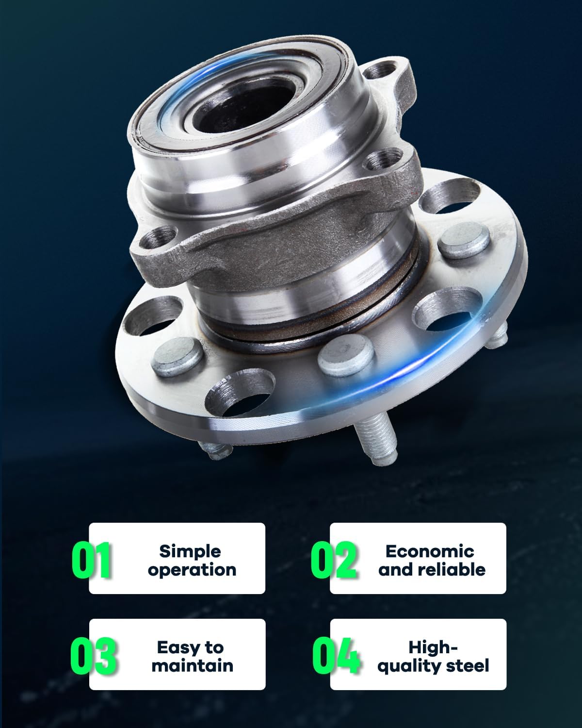 SCITOO 512337 Wheel Hub Wheel Bearing Assembly Rear Compatible for Lexus GS460 for Lexus is F for Lexus GS350 for Lexus GS430 2006-2013 for Lexus GS300 for Lexus IS250 for Lexus IS350 512337