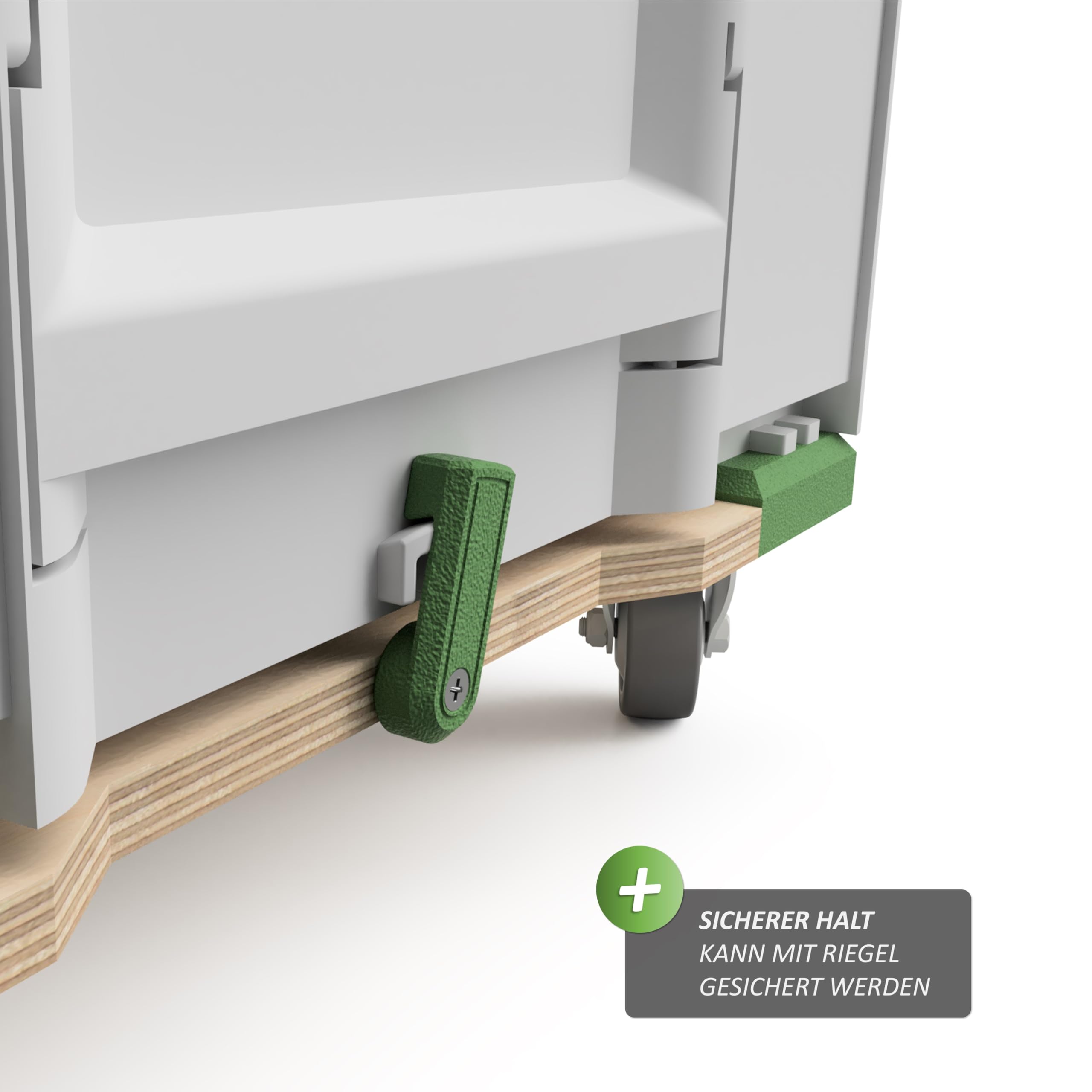 Carrello | Carrello di trasporto | Scooter | Cart compatibile con Festool, Toro, Tanos Systainer T Loc o SYS ³ 3 M – 4 ruote girevoli gommate (2 freni), 200 kg, betulla multiplex, su misura senza