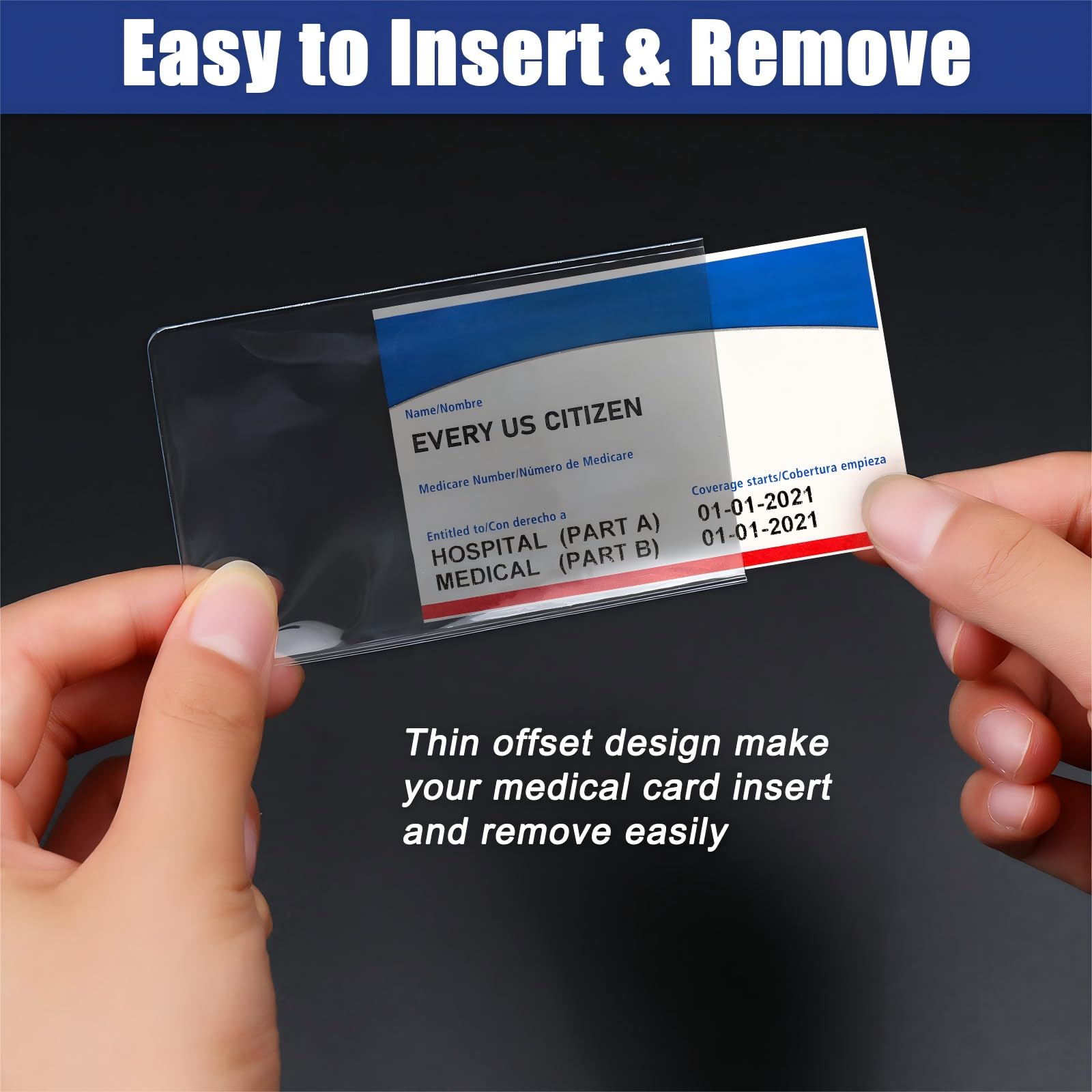 clear plastic sleeve for medicare card Amazon.com: Zonon 48 Pack Social Security Card Protector Sleeves 24 Mil New Medicare  Card Holder Clear PVC Waterproof Plastic Holder Soft Protective Sleeves for  ID Credit Business Debit Vaccine Cards Protector :