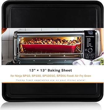 Professional 13" × 13" Baking Sheet, Cookie Sheet Pan, Nonstick Bakeware for SP101, SP100, SP1001C, SP201 Foodi Air Fry Oven,