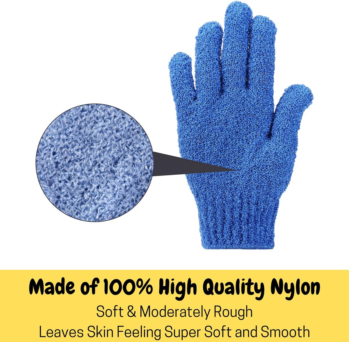 Slick- Exfoliating Gloves, 4 Pcs, Skin Exfoliator for Body, Shower Gloves, Scrub Gloves Exfoliating, Exfoliating Body Scrub Gloves, Shower Accessories for Women, Exfoliation Mitt, Bath Gloves : Beauty & Personal Care