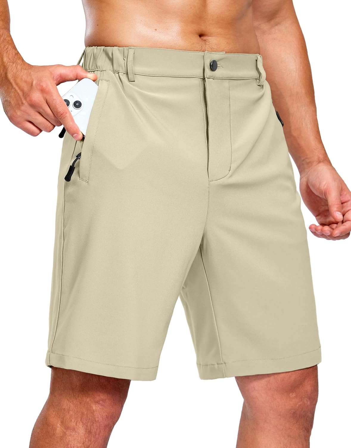 G Gradual Men's Shorts 7"/ 5"/ 9" Lightewight Casual Shorts for Men Hiking Golf Shorts with 3 Zipper Pockets